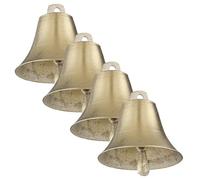 CORHAD Campanas de Pastoreo Antipérdida de Cobre para Ganado y Ovejas, 4 Piezas, Campana de Granja Sonido Nítido para Uso Agrícola y Decoración Rural