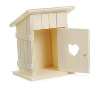 CORHAD Casa para Pájaros Pequeña de Madera sin Pintar para Exteriores Casita Nido Resistente y Decorativa para Pintar y Personalizar Alojamiento Seguro para Aves Jardín y Patio
