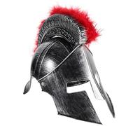 CORHAD Casco de Cosplay Romano de PVC Plateado para Hombre Sombrero de Soldado Adulto para Disfraces de Fiesta y Halloween Accesorio Ligero y Resistente para Cosplay y Carnaval