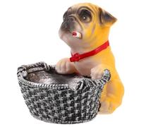CORHAD Cenicero de Resina para Interior Diseño de Perro Amarillo, Cenicero Novedoso y Decorativo para Hogar y Oficina, Contención de Cenizas Eficaz, Accesorio Divertido para Amantes