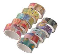 CORHAD Cinta Washi Adhesiva Decorativa de 10 Rollos, Fácil de Aplicar y Pegajosa, Adecuado para Decorar Álbumes de Recortes y Diarios Creativos