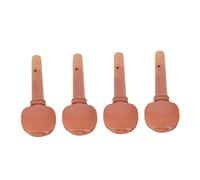 CORHAD Clavijas de Violín de Madera Sintética 4 Piezas para Violín 1/8 Incrustación Ojo de Pez, Accesorios de Repuesto Que Preservan la Cabeza y Ofrecen Sonido Claro