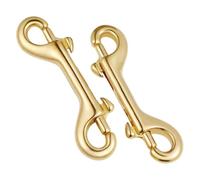 CORHAD Clips para Correa de Perro de Latón Doble Cabeza 78 Mm, Cierres de Bricolaje Resistentes, Ganchos de Hebilla Multiusos para Mascotas, 2 Unidades para Correas y Manualidades