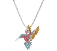 CORHAD Collar Pequeño y Ligero, Cómodo Colgante de Colibrí Aleación Piedras de Imitación Estilo Elegante y Moderno para Mujer para Fiestas y Bares