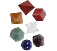 CORHAD Conjunto de 7 Cristales Curativos de Cristal con Formas Geométricas Platónicas para Terapia y Meditación en Navidad y Día del Padre