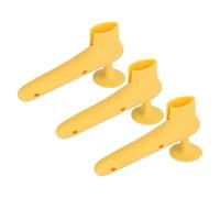 CORHAD Cubierta de Silicona con Ventosa para Manija de Puerta 3 Piezas, Protección Anticolisión para Paredes y Pomos, Color Amarillo, Fácil Instalación para Hogar y Oficina