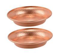 CORHAD Cuenco de Cobre para Ofrendas Budistas Rituales y Decoración Hecho Cuenco de Agua Suministros Budistas Adecuado para Hogar Oficina y 2 Piezas