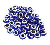CORHAD Cuentas Sueltas de Resina Ojo Malvado 200 Piezas, Cuentas Redondas Agujero para Manualidades Diy, Espaciadores para Pulseras y Joyería, Colores, Accesorio Creativo Artesanía