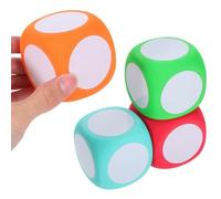 CORHAD Dados de Espuma Eva Borrables de 6cm para Aprendizaje DIY, Suaves y Fáciles de Agarrar, 4 Piezas para Juegos Educativos Aula y Entrenamiento Profesional