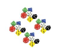 CORHAD Dados de Plástico Multicolor para Juegos de Mesa de rol y Fiesta Set de 6 Dados Grandes Valores Individuales Unidades Decenas Centenas Miles Diez Mil Cien Mil Accesorios