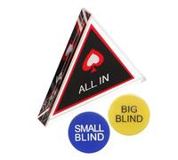 CORHAD Fichas de Póker de Doble Capa de Plástico con Botón Dealer Marcadores All In Small Blind y Big Blind Accesorios para Fiestas Cartas