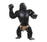 CORHAD Figura Realista de Gorila de Plástico Marrón Pequeña Figurita de Mono Salvaje para Decoración y Juguete Educativo Vida Silvestre Estatua de Animal de Simulación Adecuado