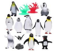 CORHAD Figuras de Animales Marinos Miniatura Juguete Pingüino de Plástico Realista Decoración Oceánica Pequeñas para Manualidades y Colecciones