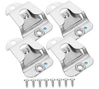 CORHAD Gancho Paquete de 4 Piezas de Acero Inoxidable con Tornillos Diseño Ligero y Fácil de Instalar para Micrófono Adecuado para Uso en Coche para Radios Móviles