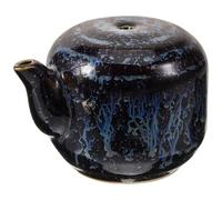CORHAD Gotero de Tinta de Cerámica Diseño Delicado y Uso Versátil Negro Recipiente de Agua para Caligrafía y Pintura para Pinceles de Chino