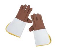 CORHAD Guantes de Protección Resistentes Abrasión Calor de Cuero de Vaca y Lona Superficie Antideslizante Color Aleatorio para Entornos Profesionales y Talleres