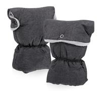 CORHAD Guantes para Cochecito de Ñiño de Polar, Manoplas Anticongelantes en Color Gris Oscuro, 1 Par, Accesorios de Invierno para Paseo y Uso en Carrito Estándar