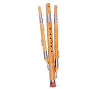 CORHAD Hulusi de Bambú Hecho Mano Tono y Melodioso Llave C Instrumento Étnico para Principiantes Calabaza Natural Tallada Duradero y Fácil de Tocar