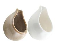 CORHAD Jarra de Cerámica Estilo Japonés 2 Piezas para Café y Leche Boquilla Redonda, Salsera Pequeña Multiusos para Crema, Salsa y Jarabe, Adecuado para Cocina y Restaurante