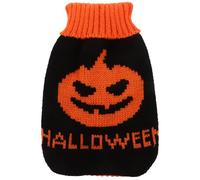 CORHAD Jersey de Halloween para Mascotas con Diseño de Calabaza Suéter Cálido y Cómodo para Perros y Gatos Pequeños para Invierno y Fiestas Temáticas