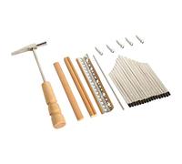 CORHAD Juego de Teclas Fáciles de Montar para Kalimba de 17 Notas Piezas de Repuesto de Madera y Metal Duraderas para DIY y Obsequio