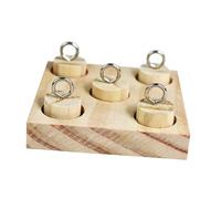 CORHAD Juguete De Rompecabezas para Loros y Pájaros, Herramienta De Entrenamiento De Inteligencia, Madera Natural, Tamaño Mediano, Adecuado para Jaulas, Apto para Cotorras y Cacatúas