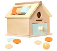 CORHAD Juguete Educativo Sensorial Montessori para Niños Pequeños 1-3 Años de Madera Natural, Reconocimiento de Colores y Desarrollo Motriz, Adecuado para Educación Temprana en Guardería, Set Único