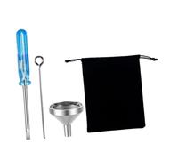 CORHAD Kit Mini Embudos Acero Inoxidable para Llenar Joyas Cenizas Urna Portátil y Ligero para Relleno Fácil De Urnas Pequeñas Incluye Destornillador y Bolsa De Almacenamiento