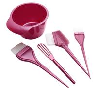 CORHAD Kit para Teñir el Cabello Tazón para Mezclar y Cepillo de Nylon y Abs, Herramienta Profesional para Aplicar Color Rojo Cabello en Peluquería