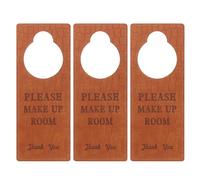 CORHAD Letrero Colgante para Puerta de Ñiño 3 Unidades de PU Marrón Señal de No Molestar para Habitación Infantil Decoración Funcional para Dormitorio y Guardería Protección de Sueño