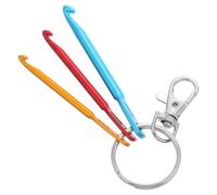 CORHAD Llavero de Ganchillo de Aluminio Oxidado Colorido Aguja de Tejer Cabezal Herramienta Portátil para Manualidades y Crochet Adecuado para Viajes y Tejido a Mano