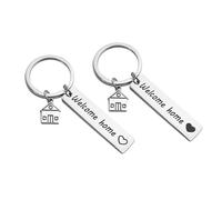 CORHAD Llaveros de Bienvenida a Casa 2pcs, Acero Inoxidable, Regalo de Inauguración, Colgante para Llaves, Bolsos y Decoración de Hogar