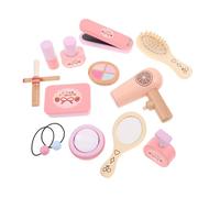CORHAD Maquillaje Niñas Madera Juego Salón Princesa Realista con Accesorios Cosméticos Falsos para Desarrollo y Juego Social Cumpleaños