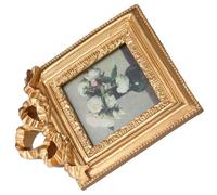CORHAD Marco de Fotos Retro de Resina Dorada Estilo Europeo Vintage para Pared y Escritorio Instalación Fácil Adecuado para Dormitorios y Decoración Multiescena