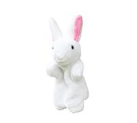 CORHAD Marioneta de Mano de Peluche Conejo Blanco para Juguete Interactivo para Contar Cuentos Accesorio Regalo Educativo Suave y Duradero para Actividades de Imaginación y Vínculo
