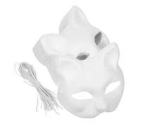 CORHAD Máscaras de Papel Blancas para Pintar Gato 30 Piezas DIY Manualidades para Ligera y Cómoda para Fiestas Carnaval Halloween y Juegos Creativos