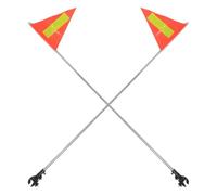 CORHAD Mástil para Bandera de Carrito de Golf Ajustable 1,6m con Franja | Decoración de Seguridad, Sistema de Liberación Rápida, Ligero y Resistente al Viento, para Campo y Paseo