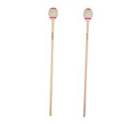 CORHAD Mazas de Marimba Profesionales de Arce, Set 2 Piezas, Mango Largo de Madera, Cabezal Color Claro y Rojo, Accesorios para Instrumentos de Percusión, Ideales para Músicos