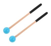 CORHAD Mazas de Percusión para Xilófono y Marimba con Mango de Madera Ergonómico Juego de 1 Par en Color Azul Mazos Blandos para Instrumentos Musicales Ideales para Educación Musical