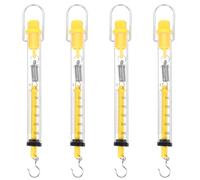 CORHAD Medidor de fuerza Newton portátil, báscula de resorte 2,5 kg con gancho y anillo, instrumento para mecánica y experimentos escolares, 4 unidades