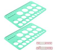 CORHAD Medidor de Tamaño de para Pezones de Silicona Verde Herramienta Precisa para Medir Diámetro y Copa Mamaria Tarjeta Medidora Multifuncional de Dos Piezas para Lactancia y Cuidado