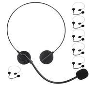 CORHAD Micrófono de Producción de Reproducción de Plástico Negro para Cosplay y Carnaval, 7 Piezas, Accesorio Ligero y Realista para Momentos Fotográficos y Fiestas