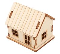 CORHAD Mini casa de Madera 3D para Pintar, Modelo en Miniatura de 2 Pulgadas, Puzzle DIY para Adultos, casita de Madera en Blanco para Manualidades y decoración de maquetas de Arena