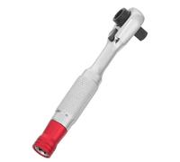CORHAD Mini Llave de Trinquete de Metal, Cabeza Flexible, Plata, para Bicicleta y Horquilla de Suspensión, Llave de Tubo de Mantenimiento Automotriz, Uso Exterior