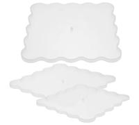 CORHAD Molde de Silicona para Bandeja de Frutas Diy, Molde de Resina Epoxi Práctico y Fácil de Desmoldar, Set de 3 Piezas para Manualidades Creativas
