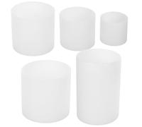 CORHAD Moldes para Velas de Pilar de Silicona 5 Piezas, Moldes Redondos Artesanales en Tamaños 3 Cm, 4 Cm, 5 Cm, 6 Cm y 8.5 Cm para Manualidades y Fundición de Resina, Kit para Hacer