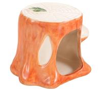 CORHAD Nido De Cerámica para Hámster Forma De Tocón Casa Refrescante y Escondite para Chinchillas y Pequeños Animales Decoración Segura y Cómoda para Ja