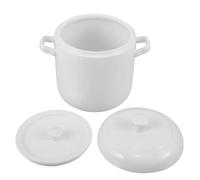 CORHAD Olla de Cerámica para Estofado con Tapa y Asas Dobles, Capacidad 950ml, Retención de Calor y Preservación de Nutrientes, Adecuado para Comidas Familiares Diarias