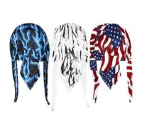 CORHAD Pañuelo Secado Rápido de Algodón para Ciclismo Hombre y Mujer Pirata Absorbe Sudor Pack de 3 Piezas Varios Estilos Adecuado para Carreras y Ciclismo Varios Estilos