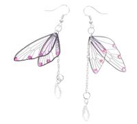 CORHAD Pendientes Colgantes con Ala de Cristal Joyería Romántica para Mujeres Ligero y Cómodo para Fiesta y Cosplay Accesorios DIY de Moda